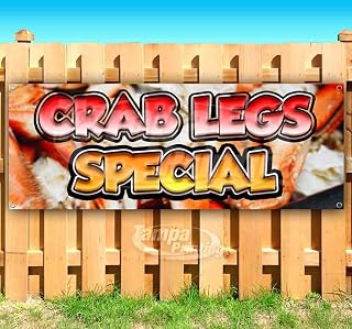 Crab Legs Special Banner 13 oz | Non-Fabric | Heavy-Duty Vinyl Single-Sided With Metal Grommets