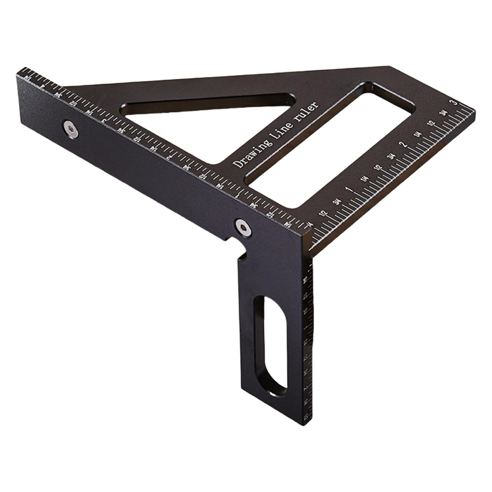 Professional Carpentry Angles Triangular Protractors Measuring Tool for Woodworking and Construction with Aluminum Build Metalworking Layout Marking Gauge