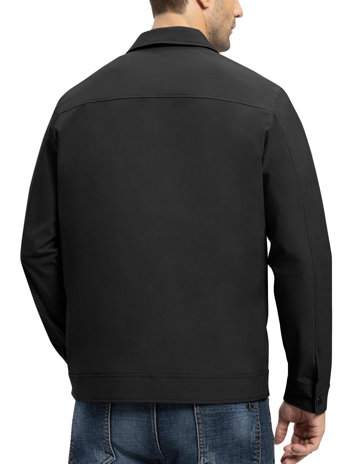 donhobo Herren Jacke Leichte Übergangsjacke Sommer Freizeit Bomberjacke Full Zip Up Outdoorjacke Frühling Herbst Windbreaker mit Reißverschlusstasche