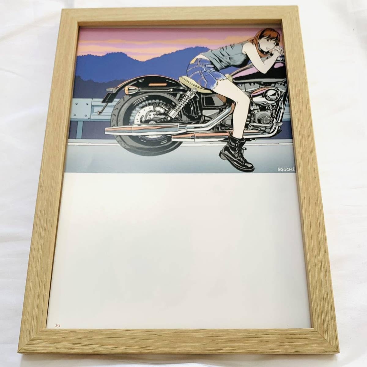 Amazon.co.jp: 江口寿史 イラスト 額装品 B5サイズ ポスター風