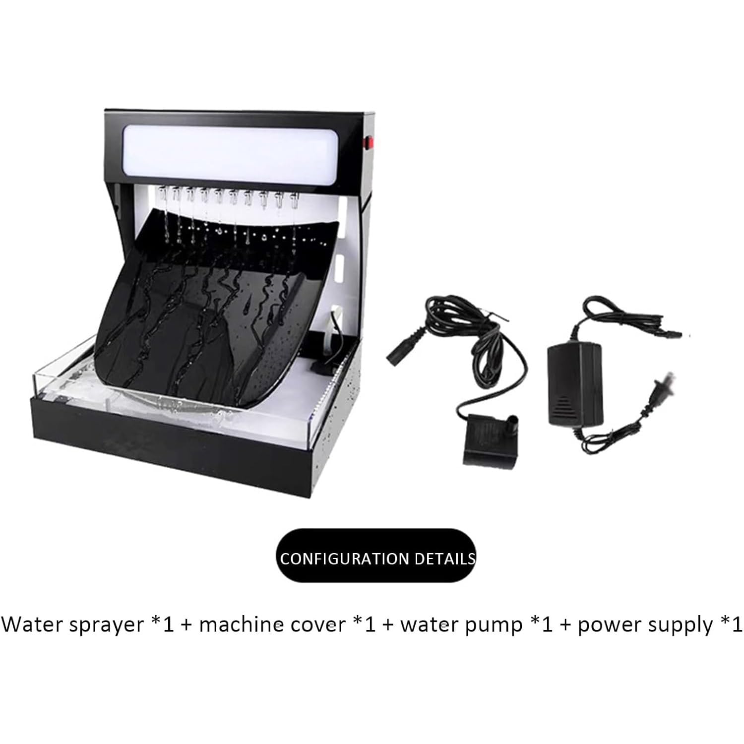 Macchina for test idrofobici for auto, dispositivo for gocce d'acqua, tester for rivestimento idrofobico in vetro con pompa e luce bianca a LED, tester for pellicole di placcatura for pellicole(Small)