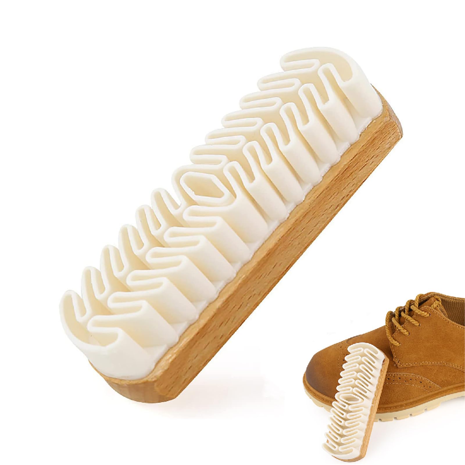 Suede Cleaning Brush,Natural Silicone Brush with Wood Handle,Efficient Decontamination,Suitable for Shoes, Bags and Clothes Made of Plush, Frosted, Leather Etc (Pack of 1) (B0D7VTFPF9) Amazon Price History, Amazon Price Tracker