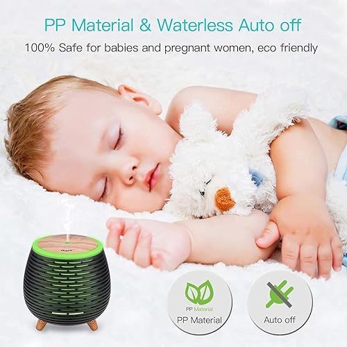 Miniatura 3 de CkeyiN Mini difusor de aceite esencial portátil para aromaterapia humidificador de aceite aromático con 2 modos de niebla apagado automático sin