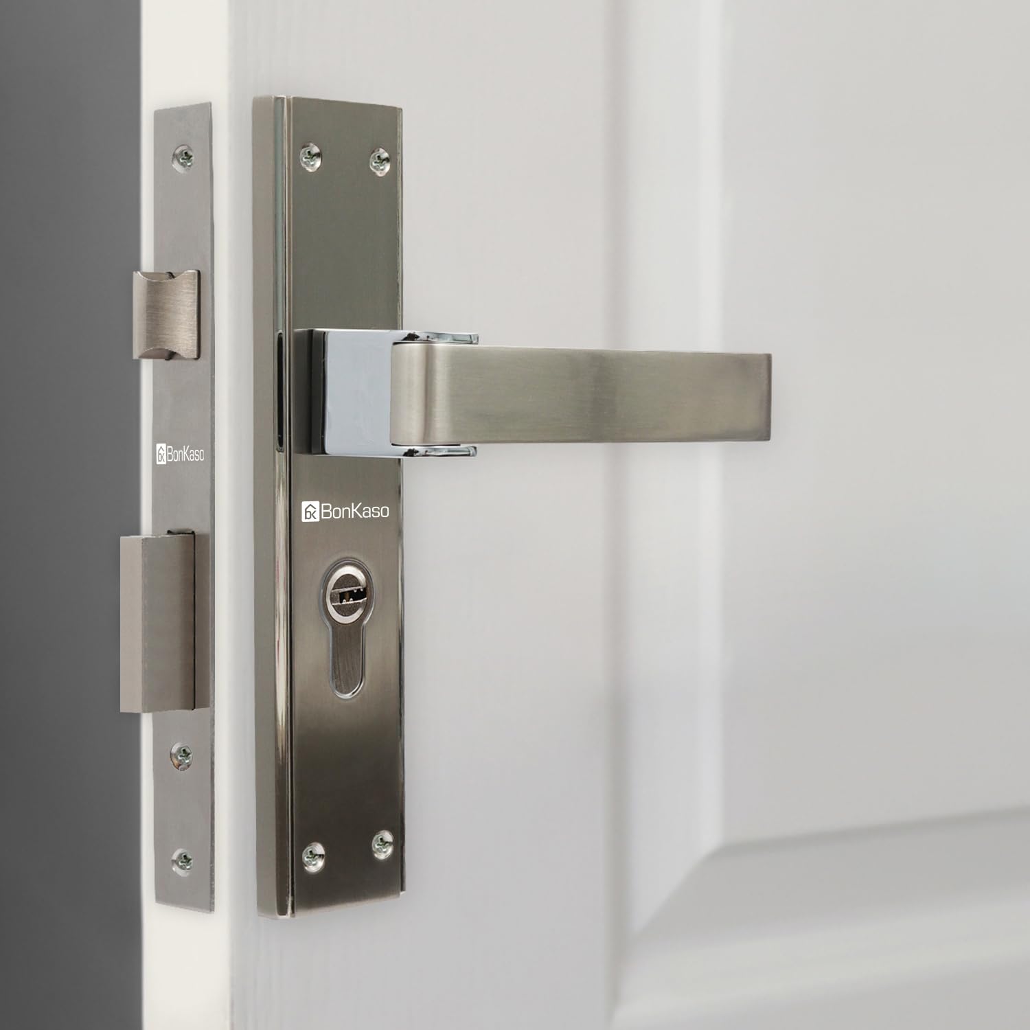 BonKaso F023388 Premium Heavy Duty Mortise Door Lock with Door Handle Lock Set Body for Home (SS Finish) (B0BR5Q58BL) Amazon Price History, Amazon Price Tracker