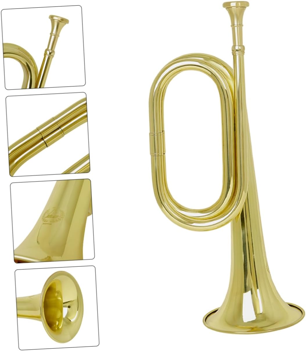 BESPORTBLE Bugle for Orchestra Beginner Horn Valve Oil Band Instrument Construction Easy to Carry