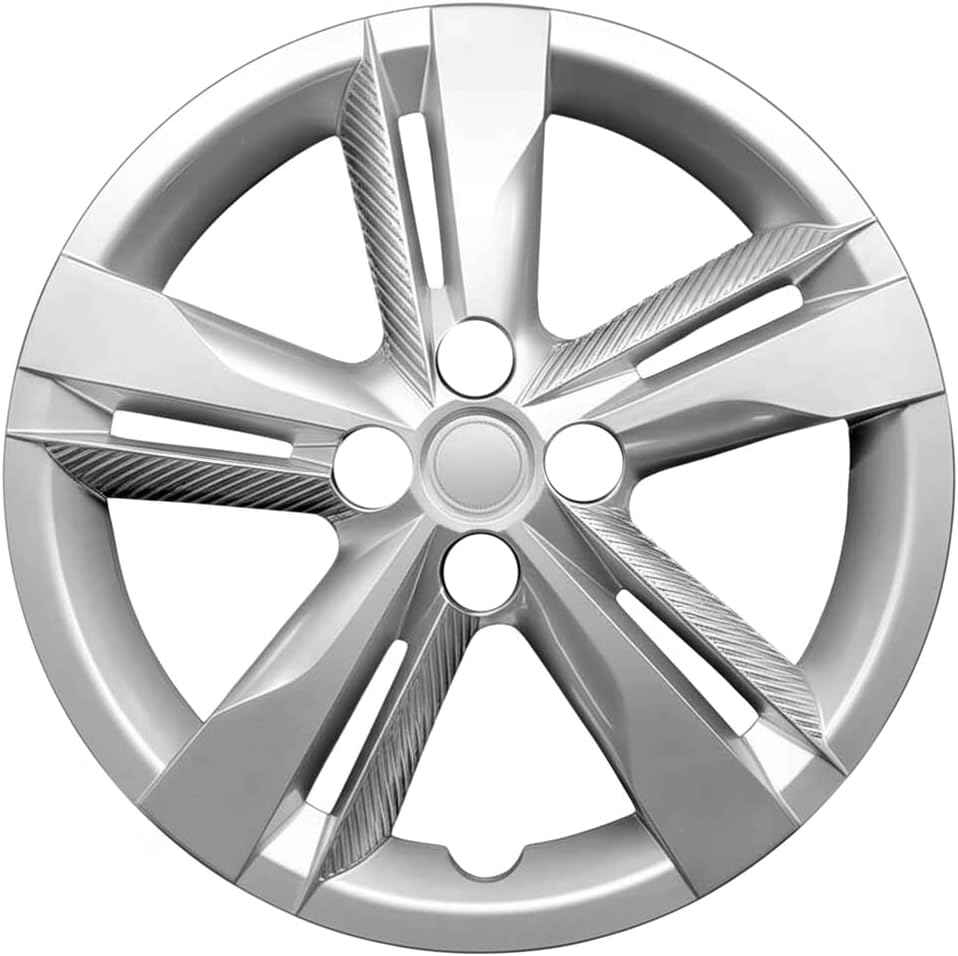 Hubcap Replica Replacement for 2018-2024 Nissan Kicks S 16-Inch Silver Wheel Cover (1-Piece) # 53100