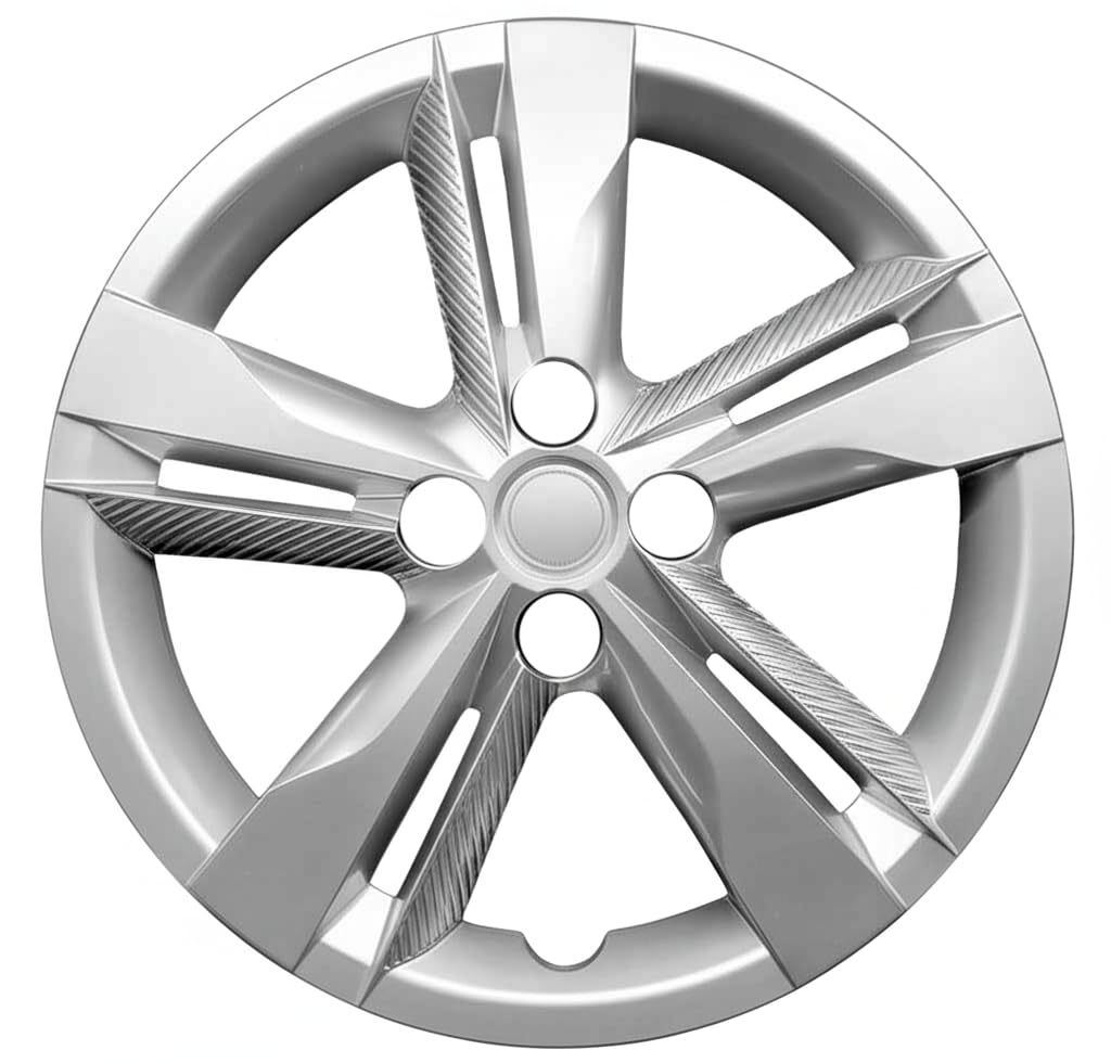 Hubcap Replica Replacement for 2018-2024 Nissan Kicks S 16-Inch Silver Wheel Cover (1-Piece) # 53100