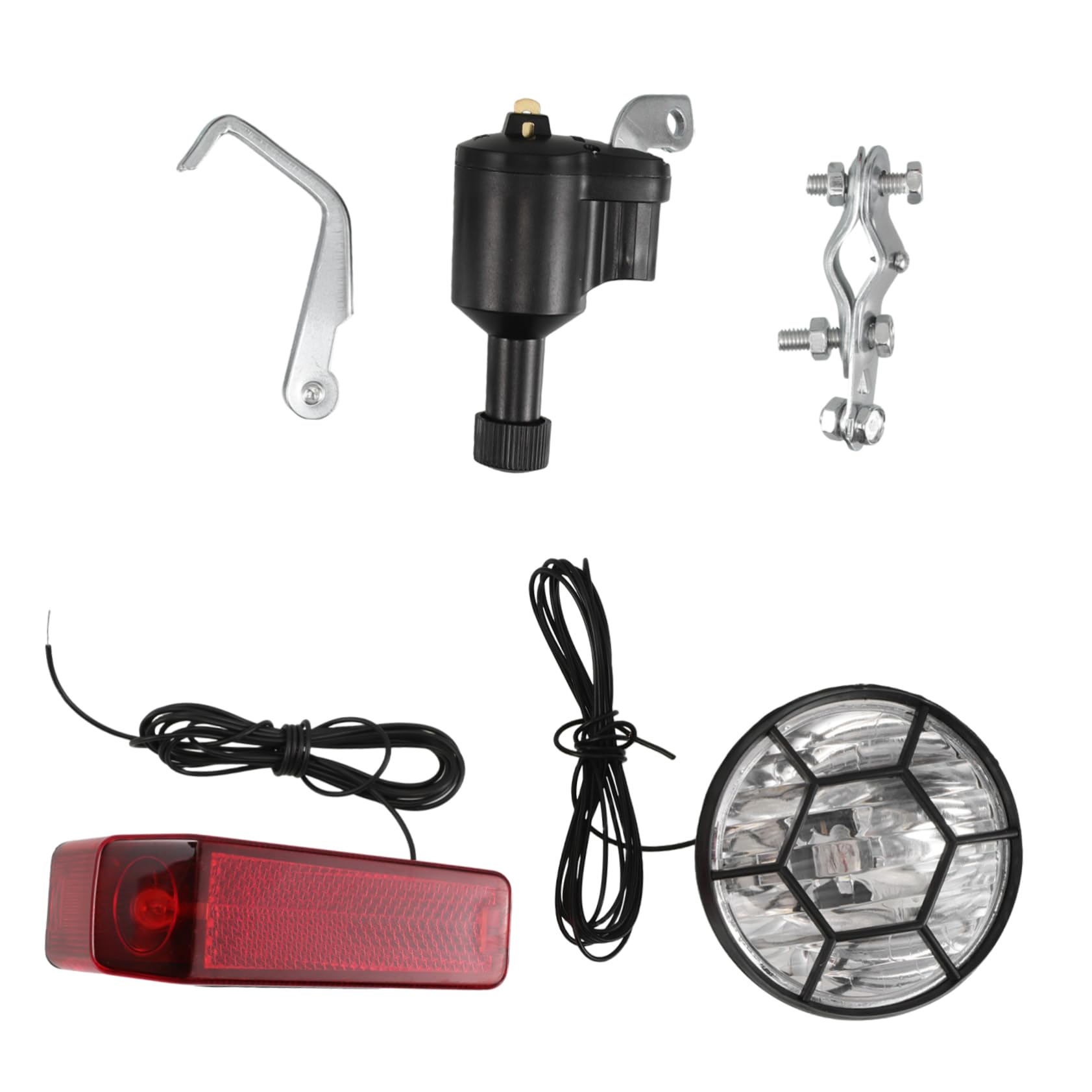 KICHOUSE Versatile Biking Lighting Friction-Powered Bikes Light Set Includes Front Rear Lights Turn Signals for of Bicycles