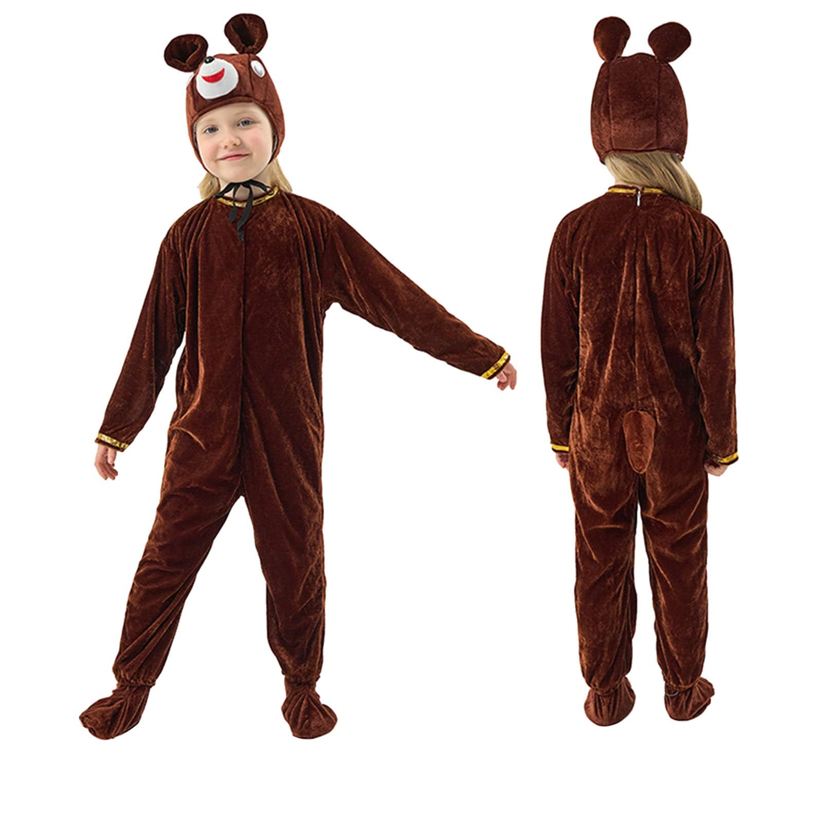 Tierkostüm Kinder Braunbär Cosplay Kostüm Set Elegant Für Jungen Mädchen 2 15 Jahre Perfekt Für Fasching Karneval Mottoparty Bühne Bär Kostüm Junge Mädchen