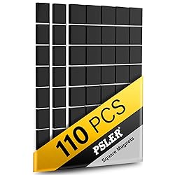 110Pcs Square Magnets Magnetic Tape Strip - Magnet Sheets with Adhesive Backin One Side Self Adhesive on The Other Side for Fridge Organisation,Art Project,Classroom