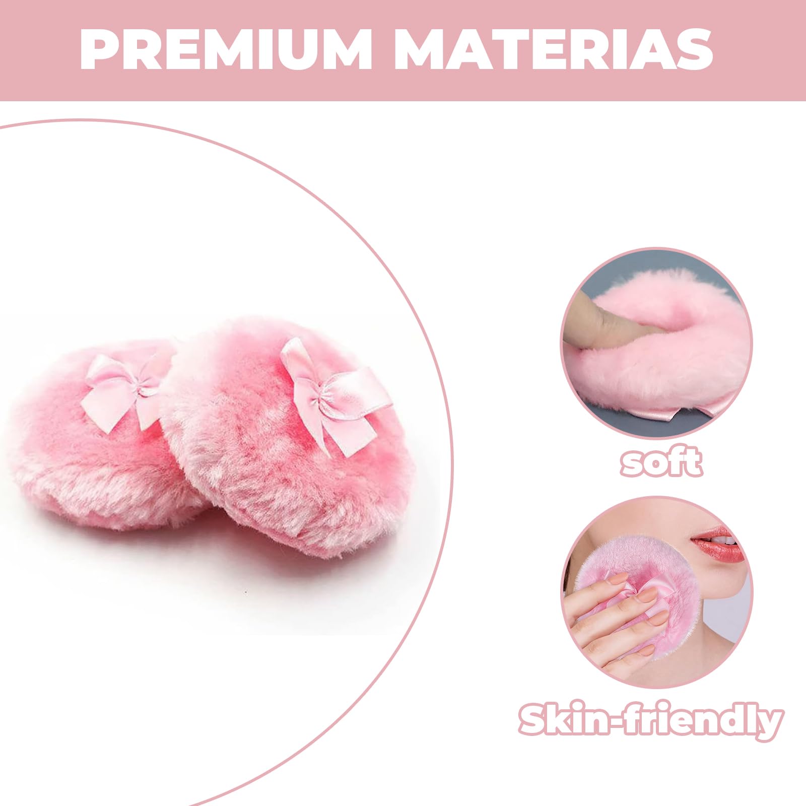 4 spugnette riutilizzabili lavabili per cipria per il corpo, comode, per trucco viso bagnato e asciutto