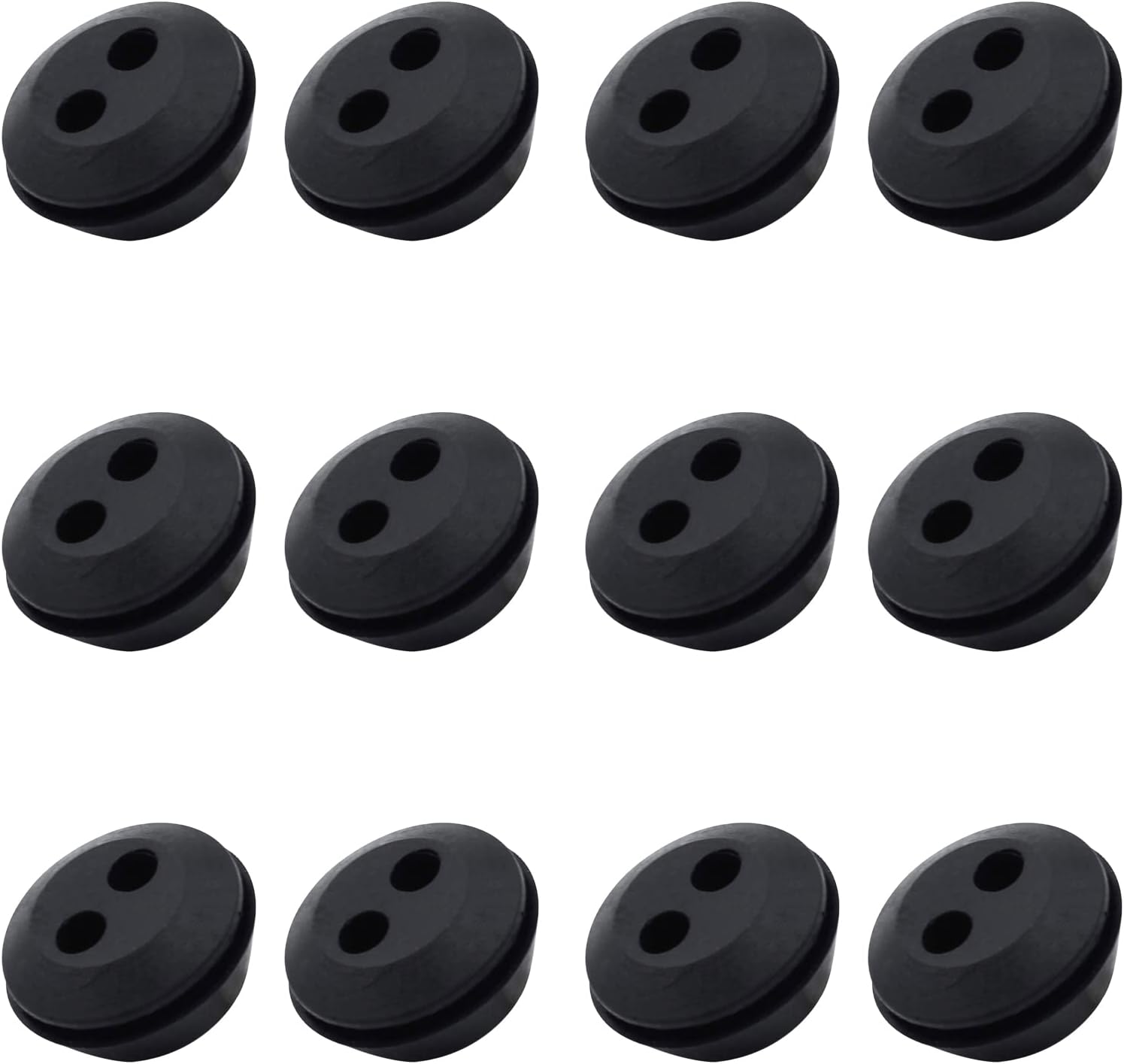 Fuel Tank Rubber Grommets, 2Hole Gas Strimmer Petrol Tank Grommet