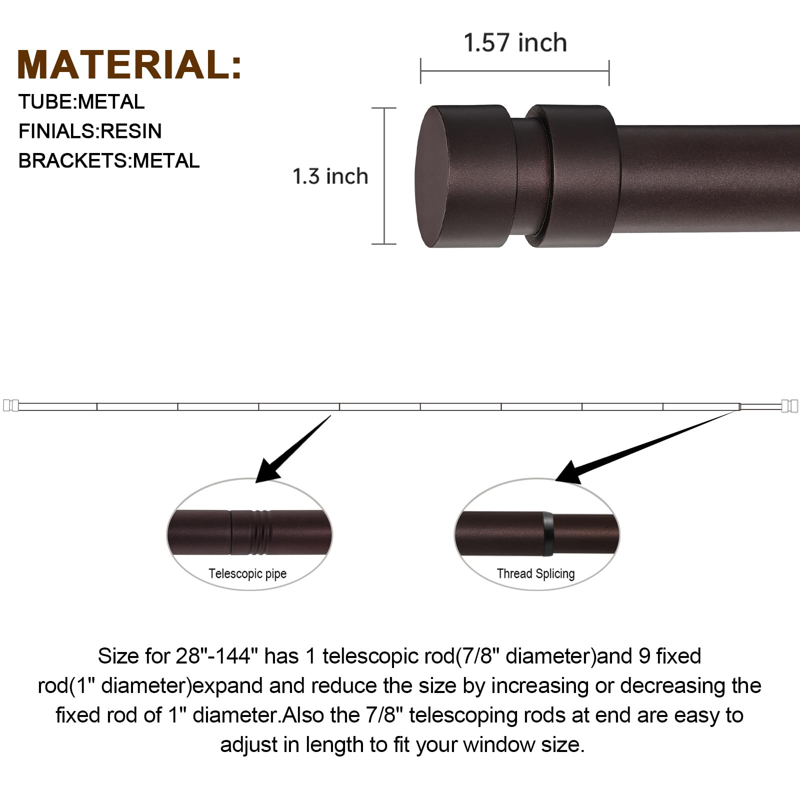 2 Pomoli Bianchi A Ricciolo Terminali Per Tubo Tende Diametro 20 Mm