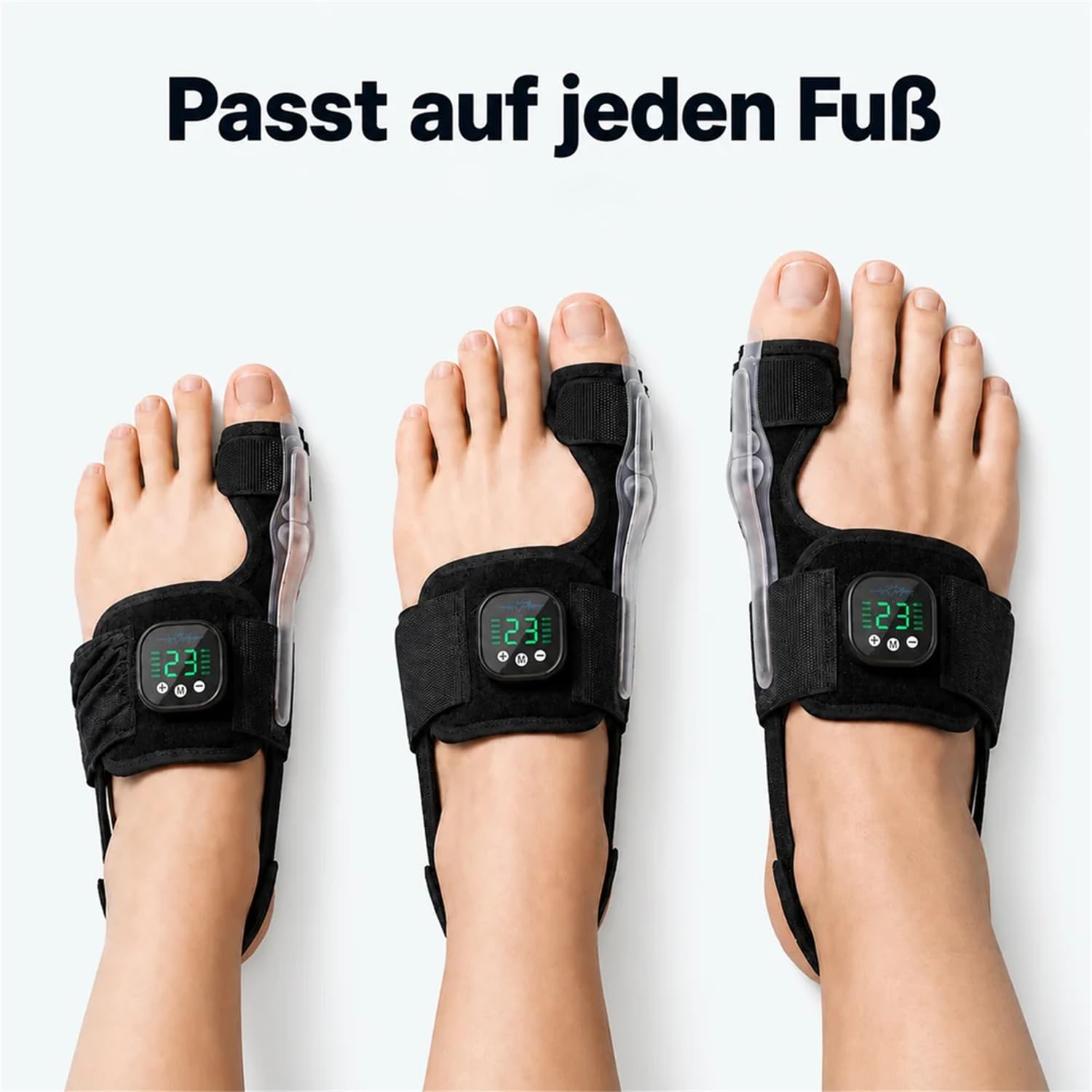 Hallux-Trainer Verstellbare Zehenschiene mit EMS-Mikrostimulation – unterstützt Fußkomfort bei Valgus, Ballenzehen und Hammerzehen