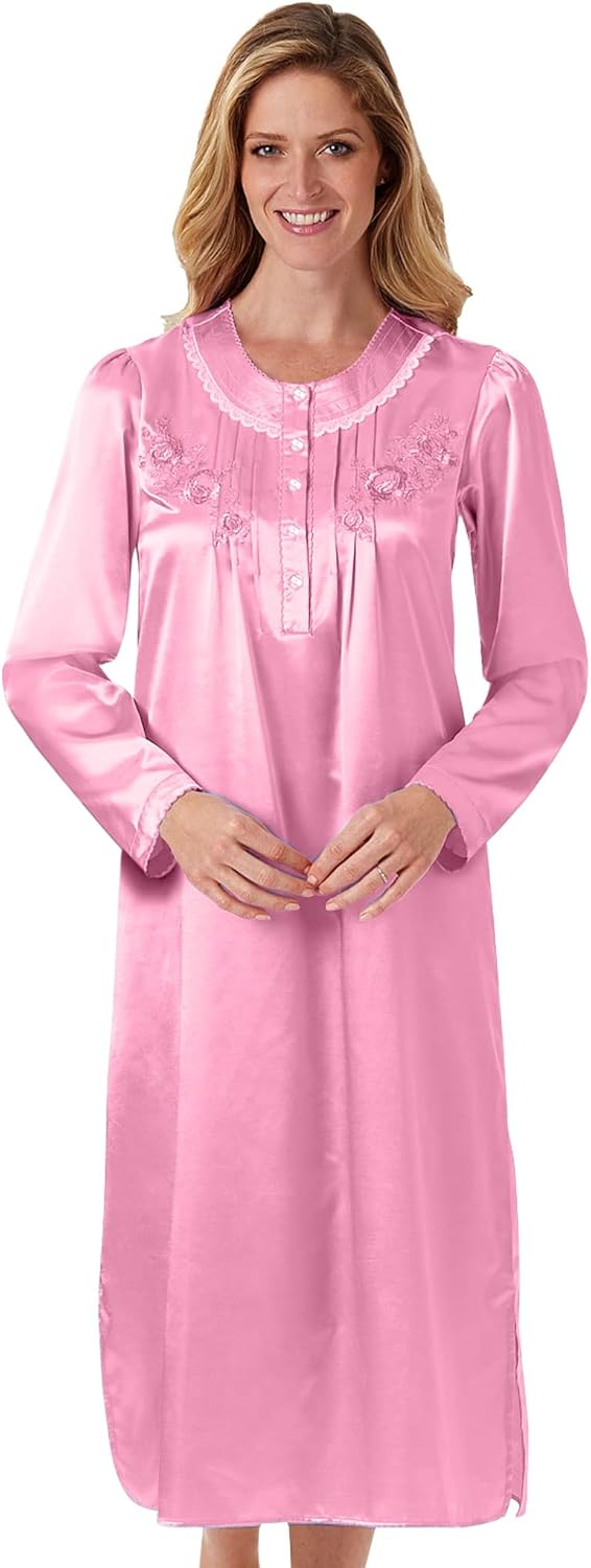 Brushed back satin nightshirt Clearance
