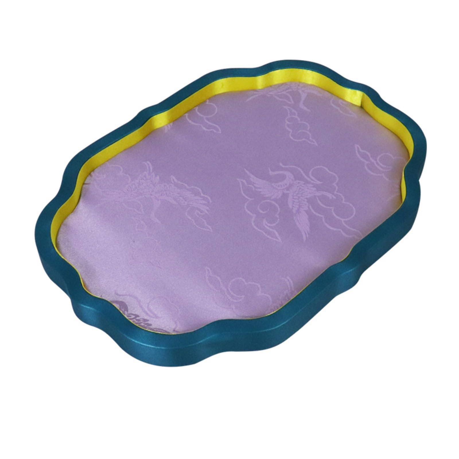 Vassoio Esposizione Gioielli Vassoio Gioielli Vassoio Orologi Vassoio Collezioni Vassoio Accessori in Tessuto Seta E Pelle Motivo Tradizionale Effetto, Viola Chiaro