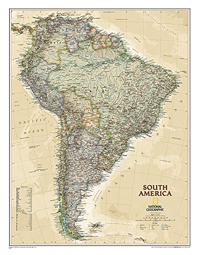 South America Executive, Tubed: Wall Maps Continents
