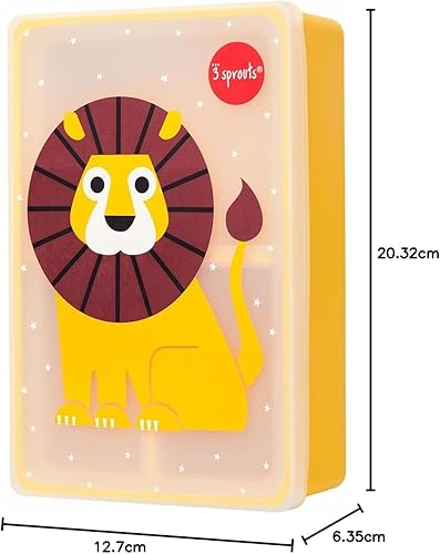Miniatura 7 de 3 Sprouts Lonchera Bento de silicona de grado platino para niños, a prueba de fugas, para guardería, con múltiples compartimentos, apta para