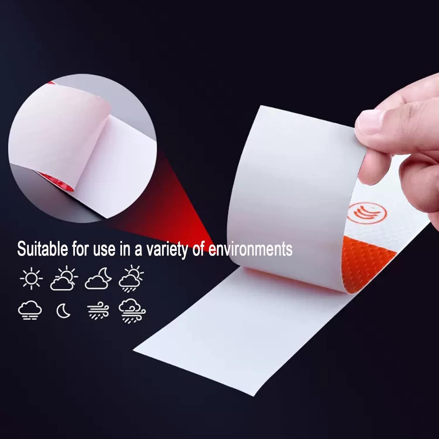 DAIGLE Nastro Riflettente, Nastro di avvertenza di Sicurezza Nastro Riflettente Nastro Adesivo Riflettente Impermeabile ad Alta intensità Autoadesivo, 5 cm x 45 m (Color : 5cm X 45m)