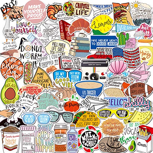 Fresh Vine Stickers 67pcs Green Lively Laptops Water Bottles Toys and Gifts Cars Stickers Cartoon Anime Aesthetic Sticker Pack for Teens, Girls, Women Vinyl Decals Waterproof