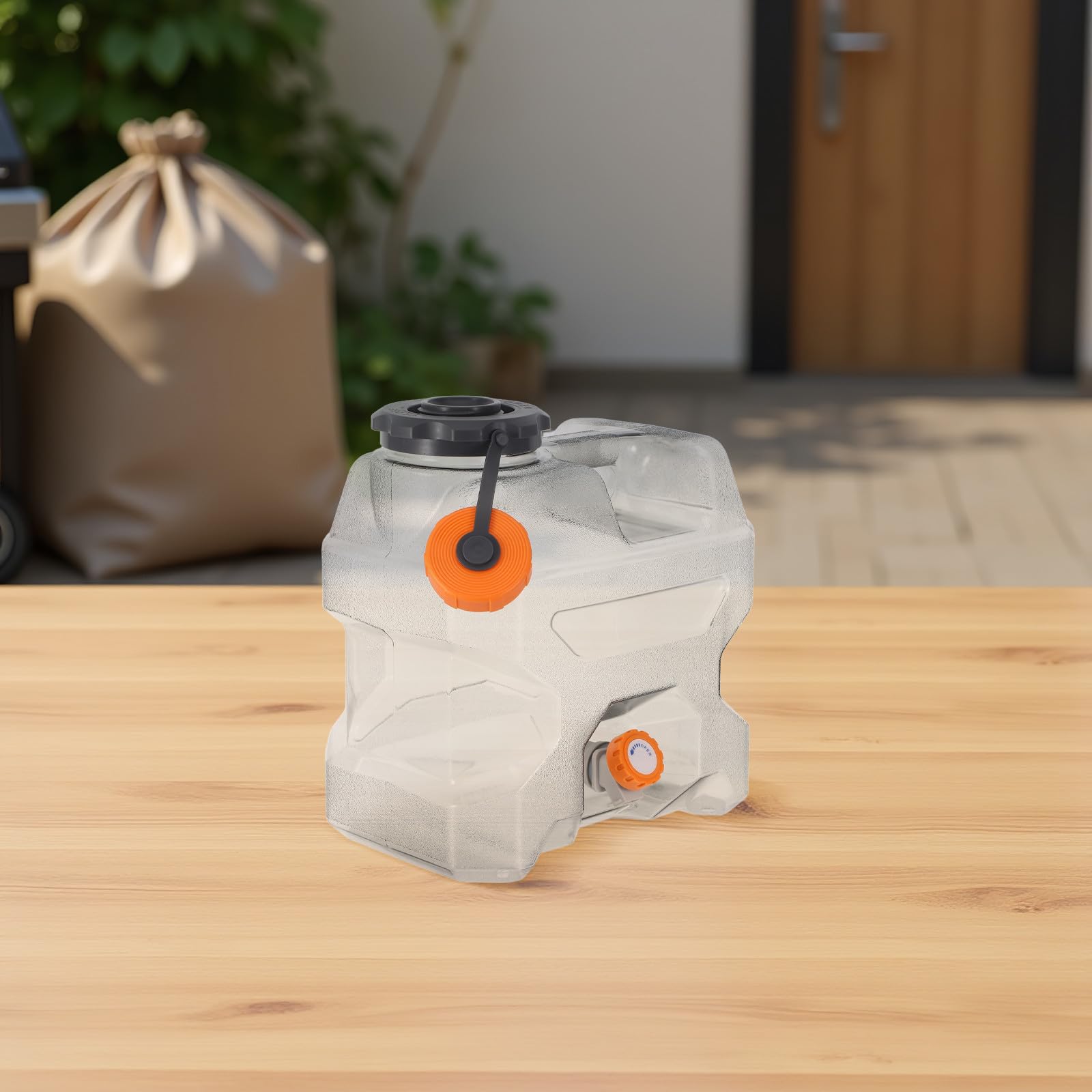 Zerodeko Tragbarer Camping Wasserbehälter 12l aus PC mit Großem Fassungsvermögen und Leichtem Design für Outdoor Wandern und Notfälle mit Praktischem Zapfhahn