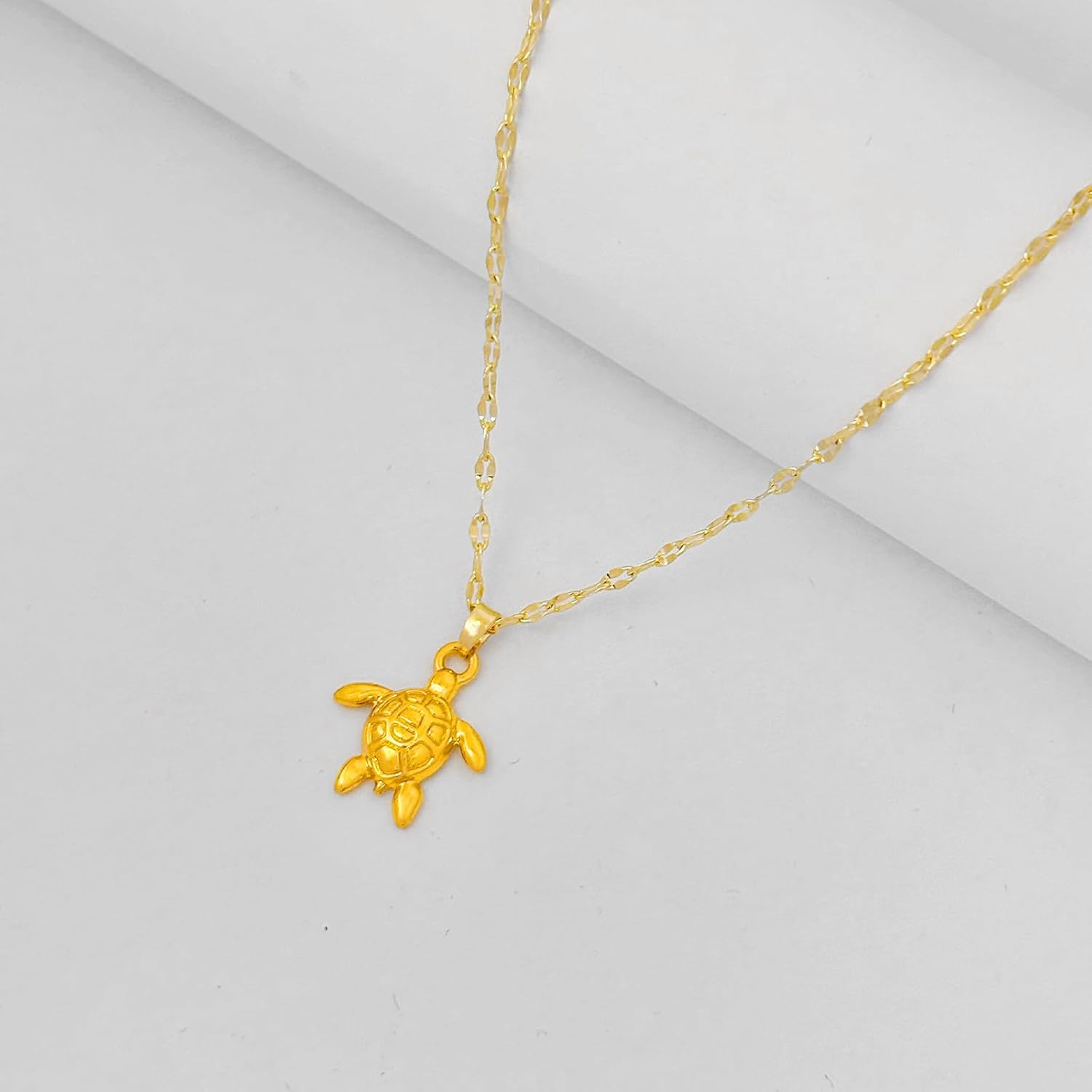 Gold Necklace for Women, Dainty Sea Turtle Necklace, 14K Ocean-themed Jewelry, Gold-Plated Charm Pendant, Summer Vibe Coastal Gift for Women - Image 6