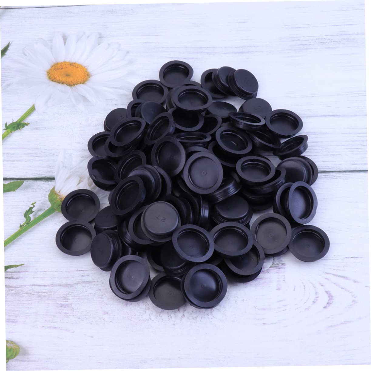 Ciieeo 2sets 100pcs Rubber Piggy Bank Plug Bottom Closure Stoppers for Plaster Figurine Money Saving Box Easy Install Monolayer Bottom Plug Secure Coin Storage 100pcs*2