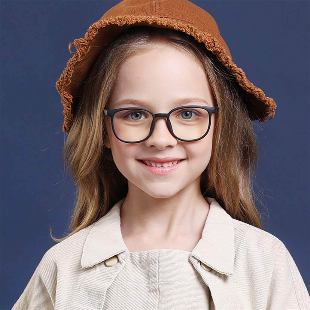 Occhiali da vista per bambini, Montatura leggera protezione anti luce blu e UV, per bambini e ragazze, per videogame TV