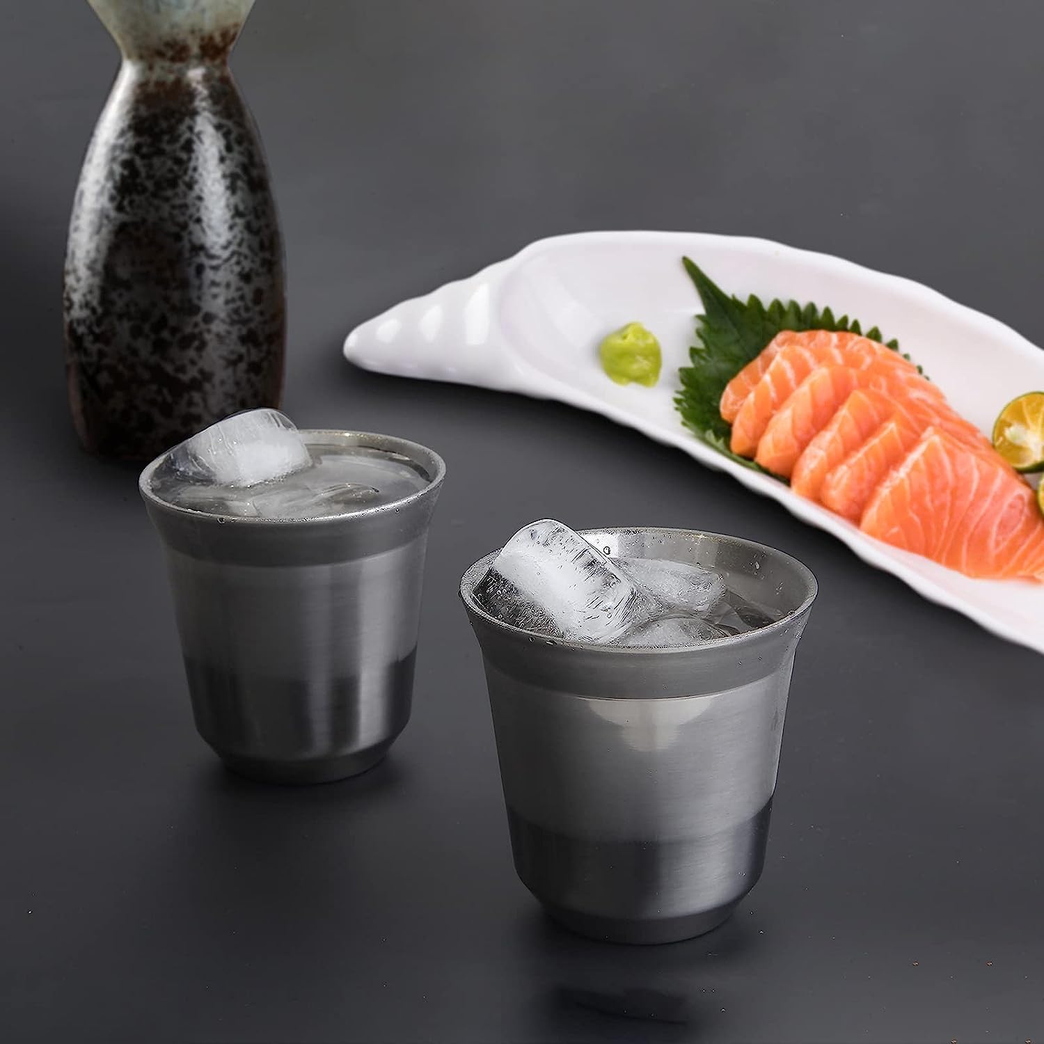 Easyworkz Stainless Steel Espresso Cup 2pcs Set Double Wall Insulated Metal Demitasse Cups 5 oz - Image 7