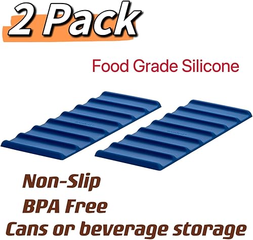 Miniatura 3 de fontal Apilamiento de latas de silicona, alfombrilla de silicona para latas y botellas de vino, Good Grips de silicona para refrescos apilables,