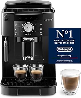 De'Longhi Coffee Machine MAGNIFICA S Fully Automatic Espresso Machine with 6+ Hot & Iced Beverages, Soft Touch Interface, Milk Frother, 13 Grinder Settings, Twin Shot ECAM11.112.B (Made in Europe)