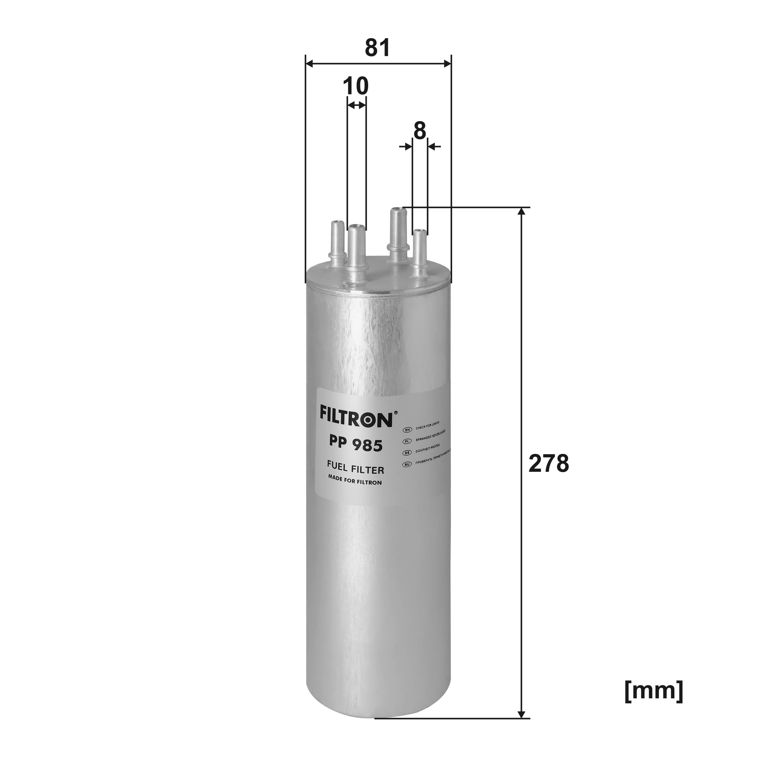 FILTRON PP 985 Carburante - per AUTOVETTURE + VEICOLI COMMERCIALI