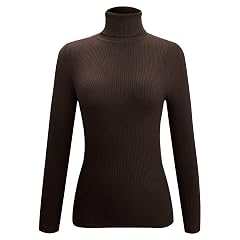 Mock Turtleneck Sweater for Women Long Sleeve Ribbed Knit Lightweight Pullover Sweater Stretch Fitted Thermal Top