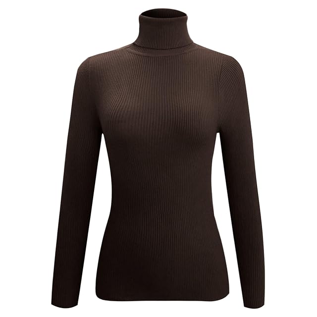 Mock Turtleneck Sweater for Women Long Sleeve Ribbed Knit Lightweight Pullover Sweater Stretch Fitted Thermal Top