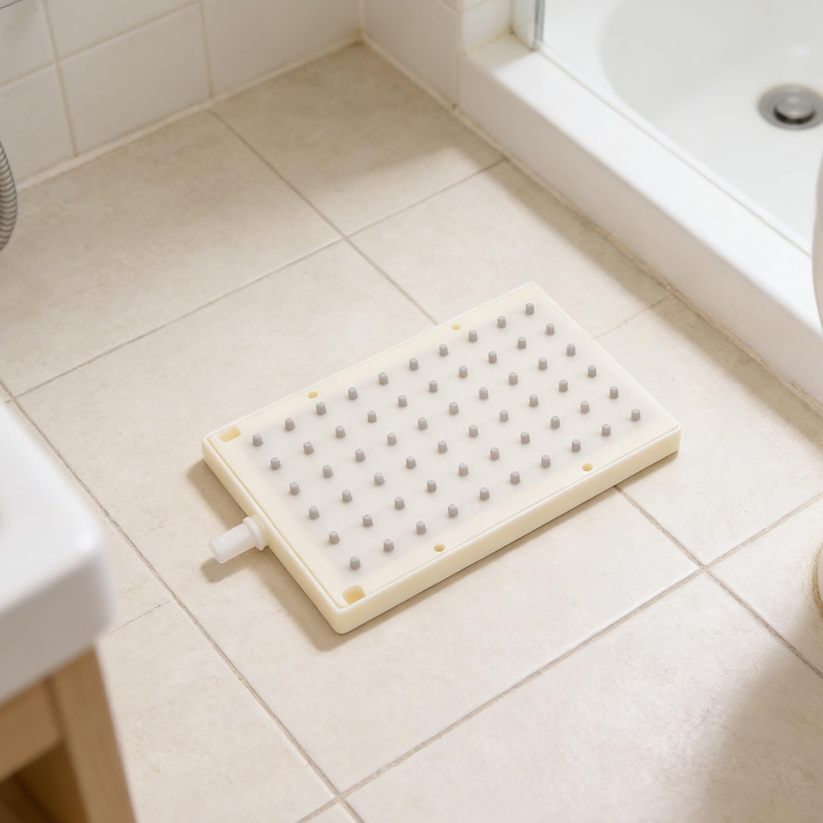 MERRYHAPY Placa de Boquilla para Cabezal de Ducha Rectangular 60 Orificios 20X14 CM Plástico Resistente Accesorio para Sistema de Ducha Superior Efecto Cascada