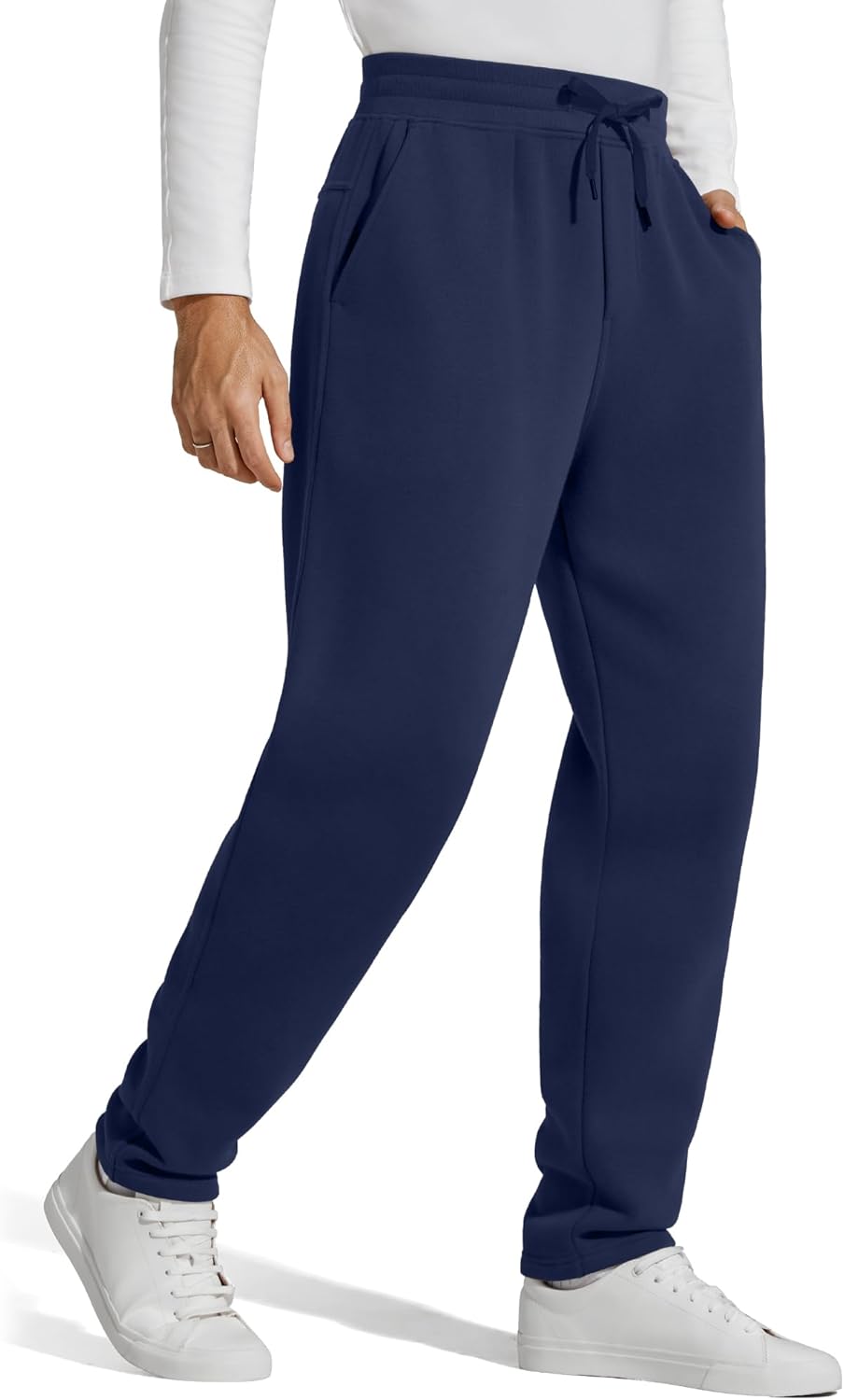 G4Free Flurrylux Men Fleece Lined Sweatpants Drawstring Cotton Warm Straight Leg Casual Track Pants with Pockets