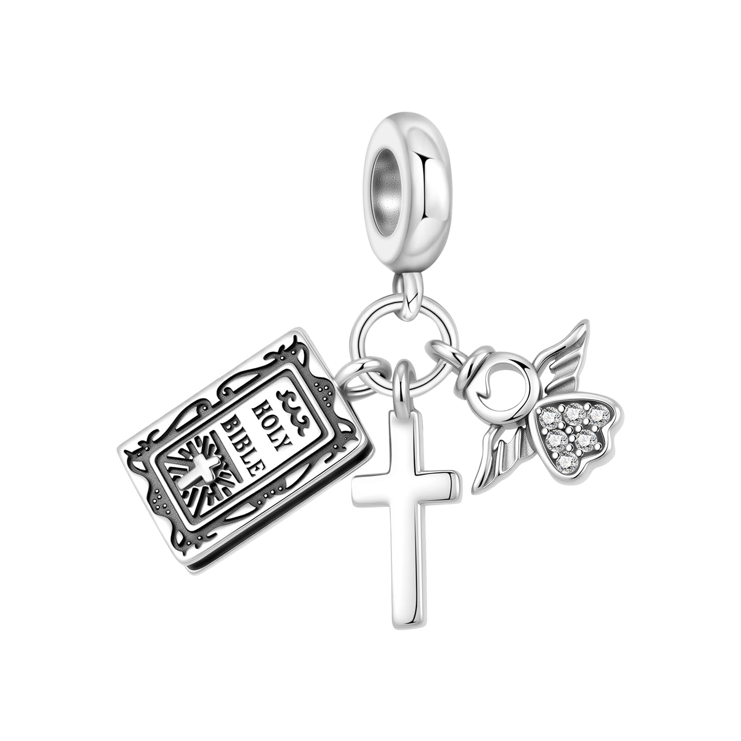 CYCUFF 925er Sterlingsilber-Anhänger, geeignet für Armbänder, Anhängerperlen, Anhängerketten, Schmuck, Geschenk für Frauen, Familie, Freunde