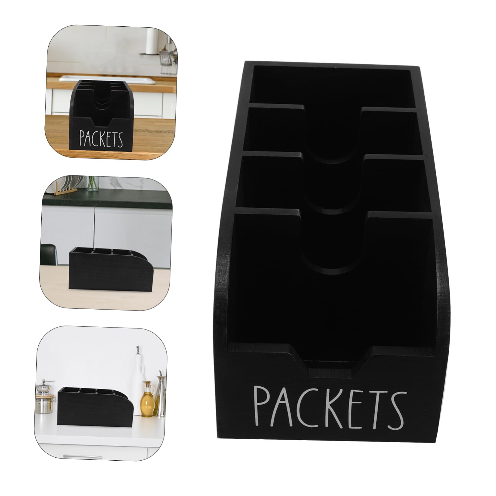 Alipis Organizador de Té de Madera Porta Bocadillos Compartimentos para Cocina y Despensa