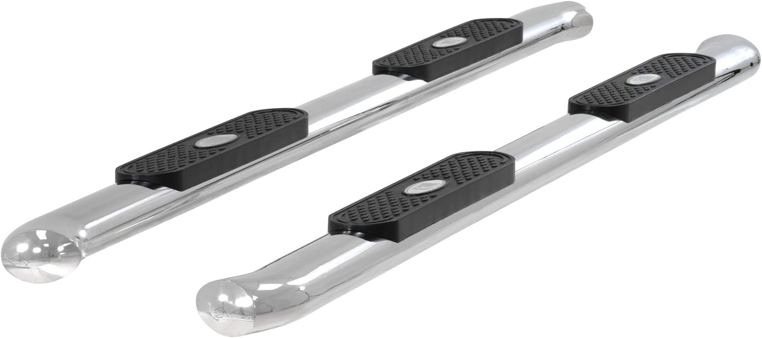 ARIES S224013-2 4-Inch Oval Polished Stainless Steel Nerf Bars, Select Chevrolet Silverado, GMC Sierra 1500, 2500, 3500 HD