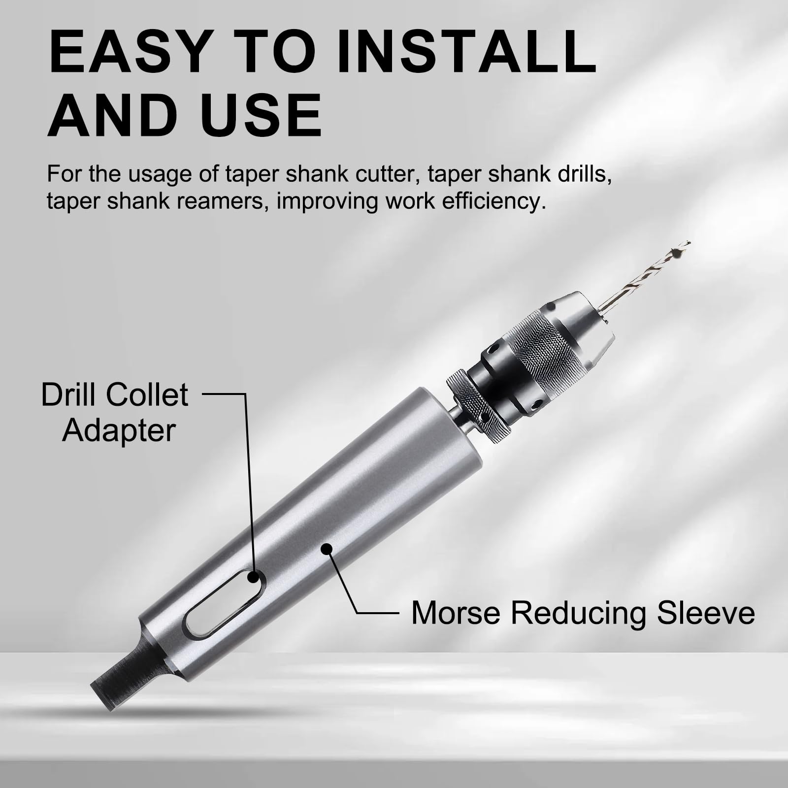 Adattatore Cono Morse Per Trapano - Riduzione Da MT1 A MT2, MT2 A MT3 | Acciaio 45# Temprato - Foto 6