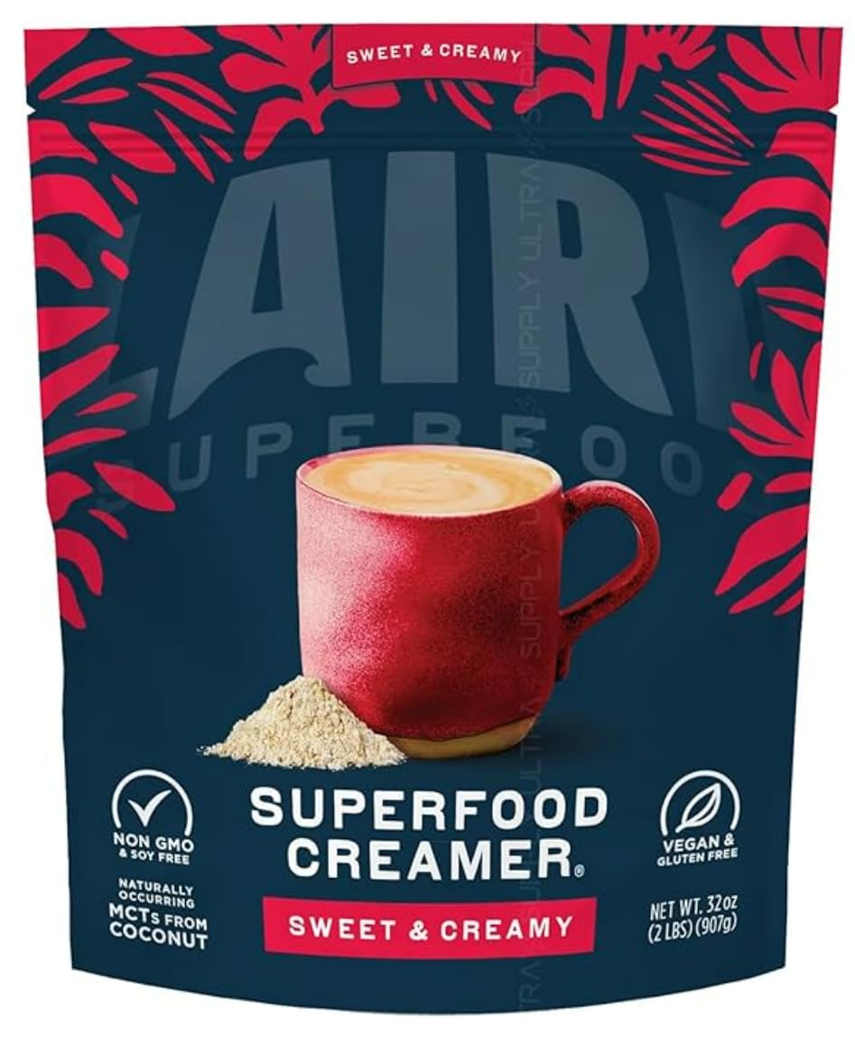 Lairds_Superfoods Coffee Creamer (32 oz.) Sweet & Creamy Plant-Based | Dairy-Free, Vegan, Coconut MCTs, No Refrigeration Needed