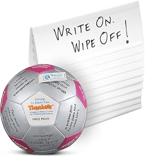 Trainers Warehouse Getting to Know You Thumball | Conversation Starter Including Reusable Name Tent - Great for Team Building