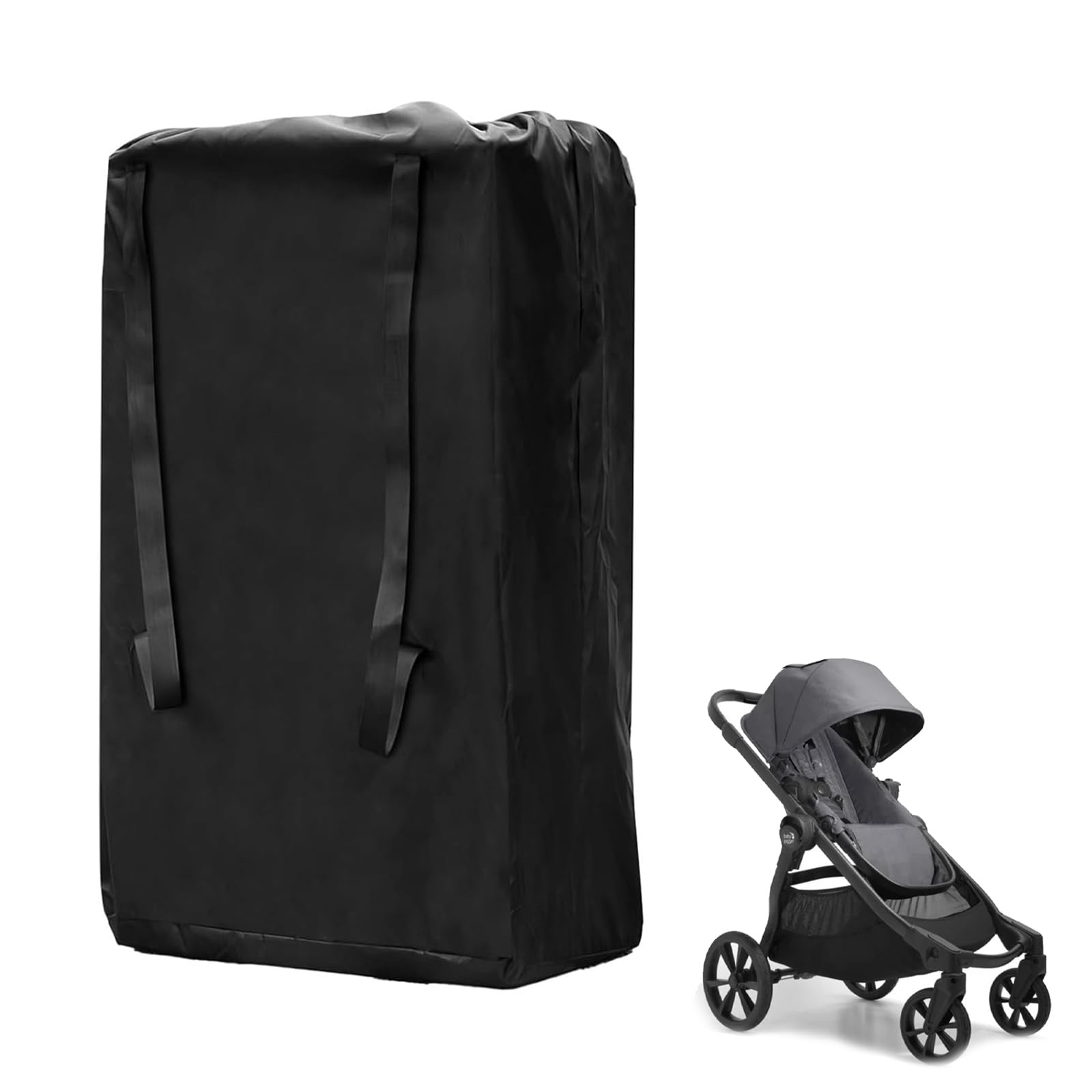 Bolsa Carro Bebe,Universal Bolsa de Transporte Cochecito Bebé Bolsas Impermeable de Viaje para Avión,Bolsas de Viaje para Cochecito,Impermeable Funda Silla Paseo para Coche Infantil, con Correa,Negro