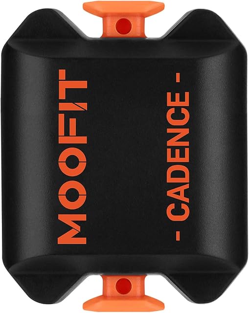 moofit CS8 Cycling Speed Sensor and Cadence Sensor, Bluetooth & ANT+ Wireless Speed, Distance Sensor and Cadence Sensor with IP67 Waterproof Low Energy Technology, Orange