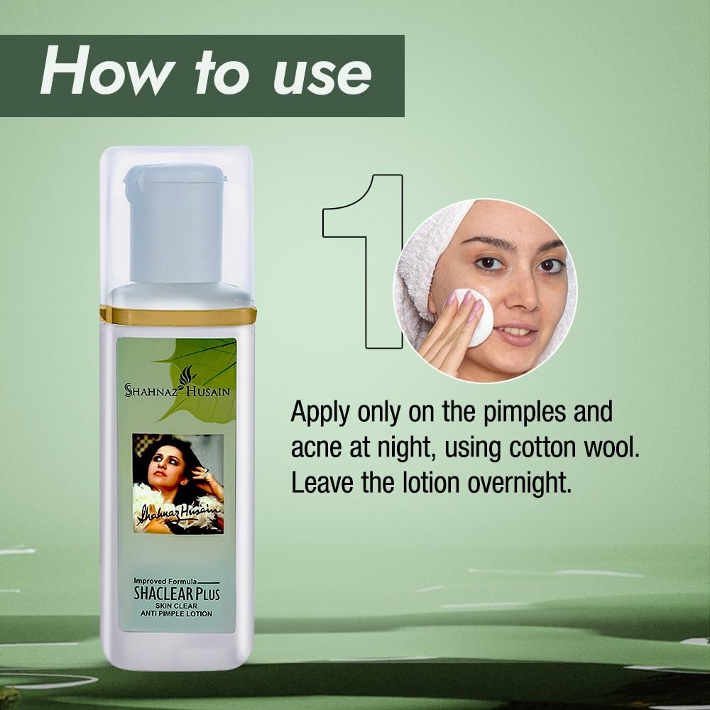 Shahnaz Husain Shaclear Plus Skin Clear Anti-Pimple Lotion - 100ml - Image 6 thumbnail