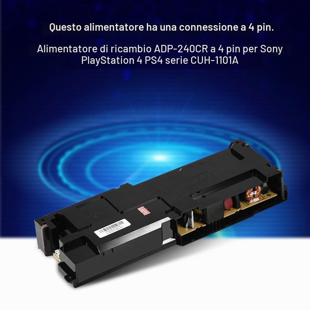 Videogiochi e periferiche Demeras Alimentatore sostitutivo Modulo di Alimentazione a 4 Pin unità Sostitutiva 4 Serie CUH-1100A Resistente all'Usura Nero