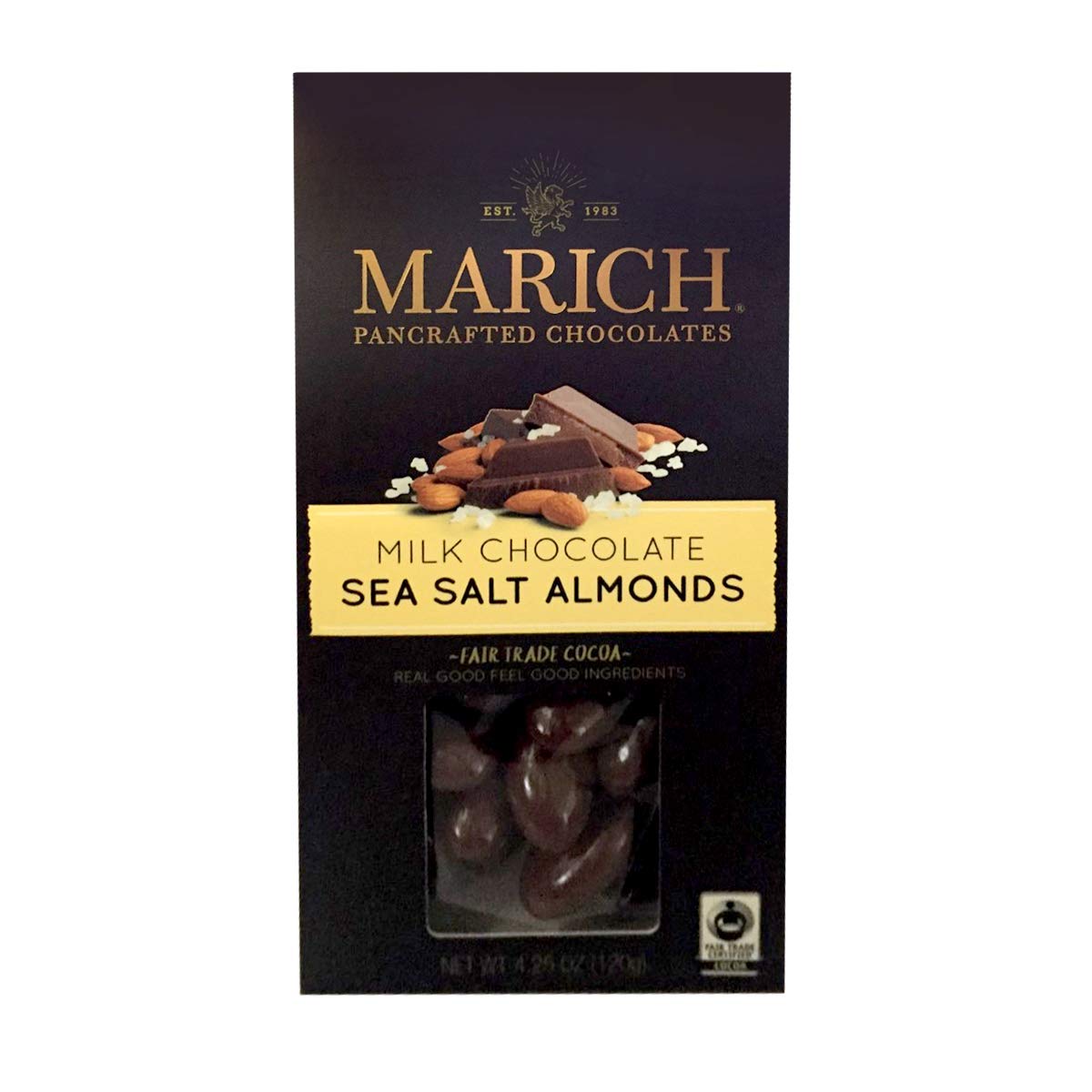 Marich Chocolates-Milk Chocolate Almonds, 4.25 oz.