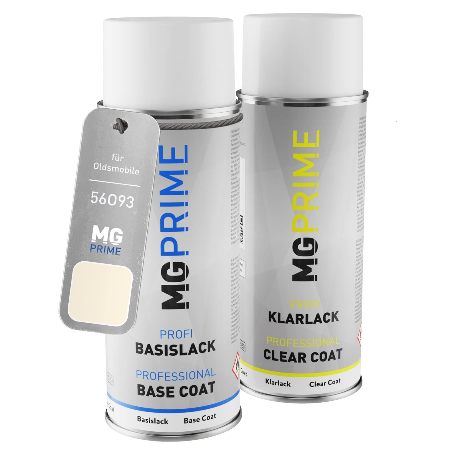 Mg Prime Antique White Car Paint Spray Can Set For Oldsmobile 56O93 Base Coat Clear Coat Spray Can 400Ml