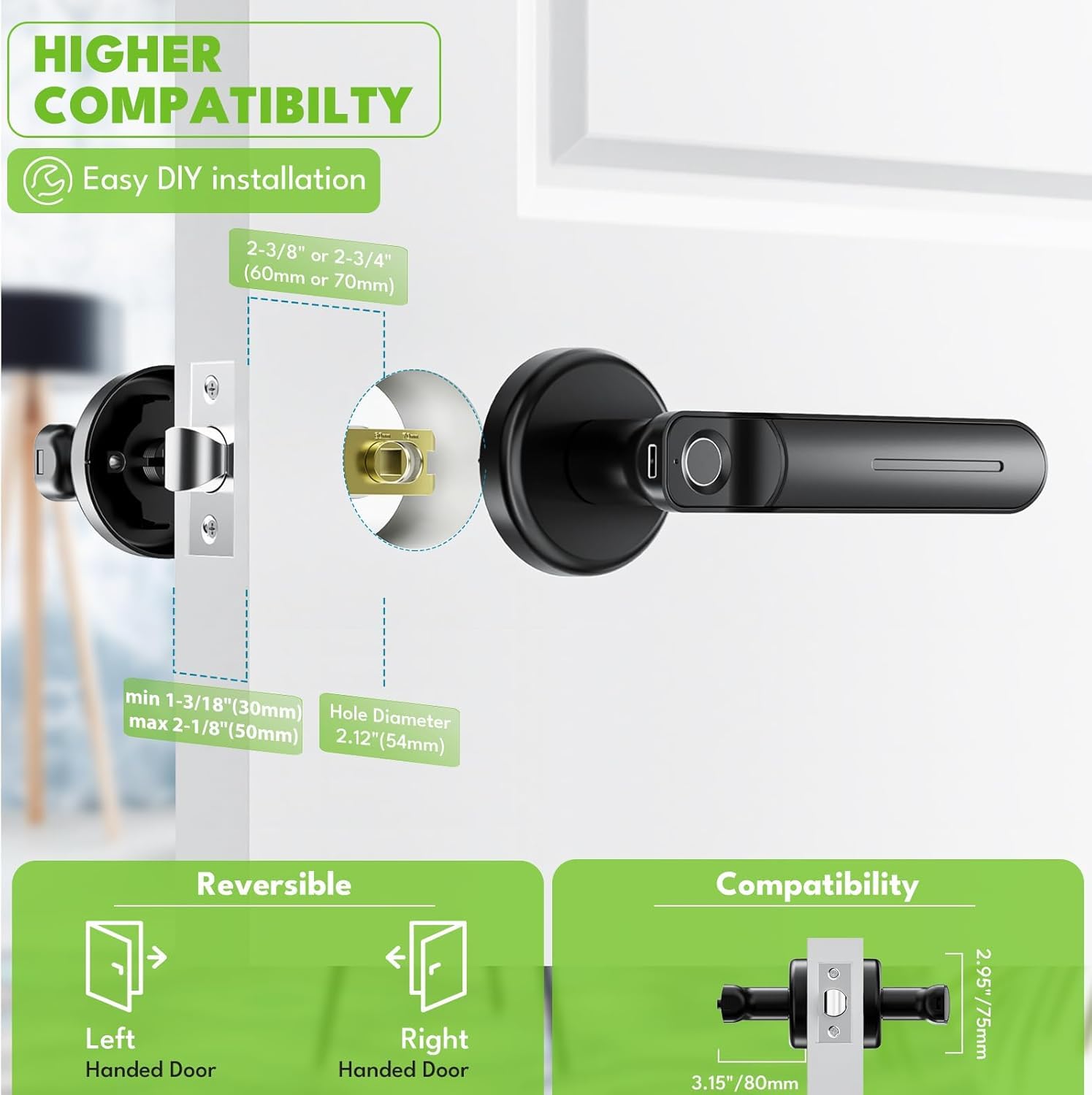 Fingerprint Door Lock - Keyless Entry & FREE SHIPPING -5