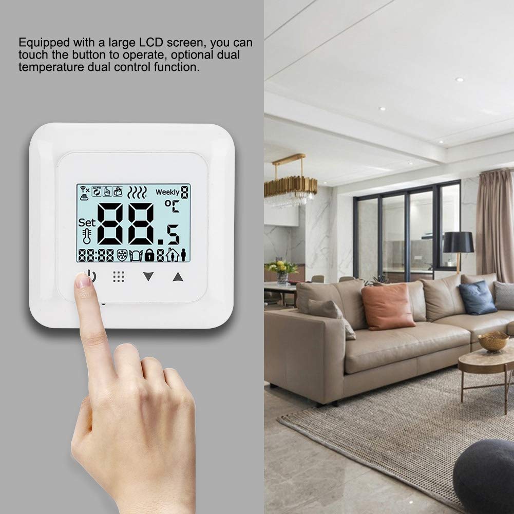 Thermostat de Chauffage Intelligent à écran Tactile, régulateur de température, système de Chauffage au Sol, 90-240V (Standard Type)